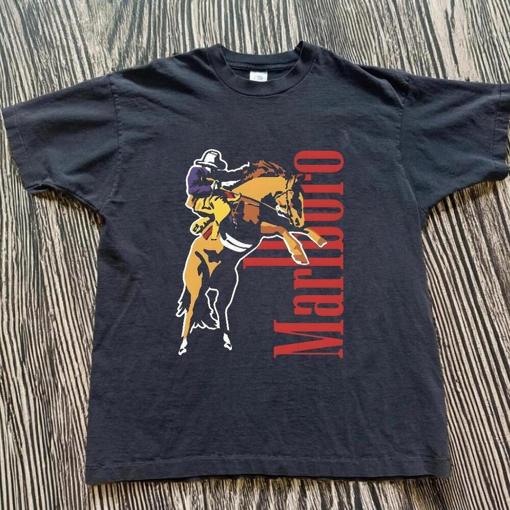 Gildan Black T Shirt Black Wrangler Cowboy Graphic Tee